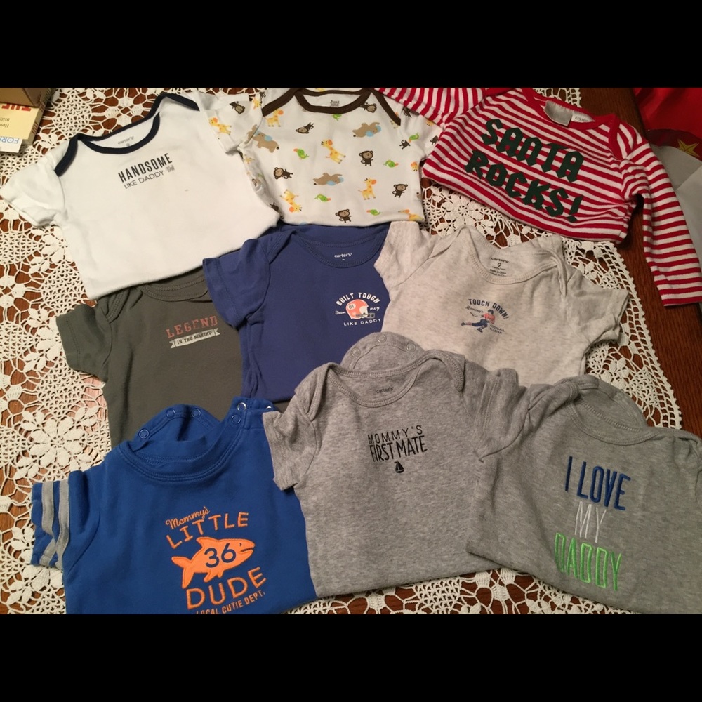 Carter’s 9 Piece Onesie Bundle Sz 9mo